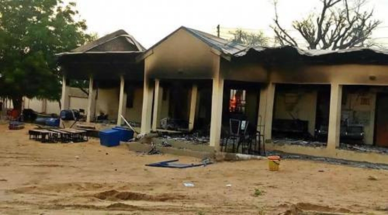 PHOTOS: Boko Haram members attack Borno community, raze hospital and Telecoms mast
