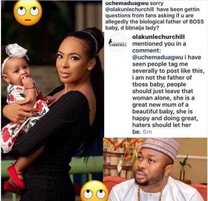 Tonto Dikeh's ex, Churchill debunks rumour of being Tboss' baby daddy