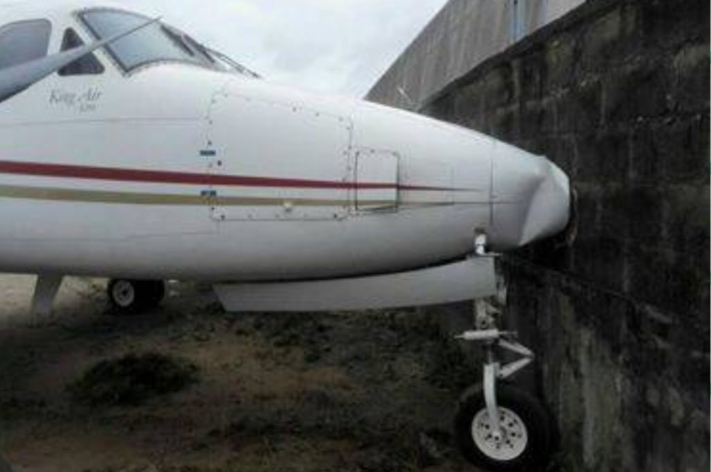 JUST IN: Jet crashes into fence at Lagos Airport