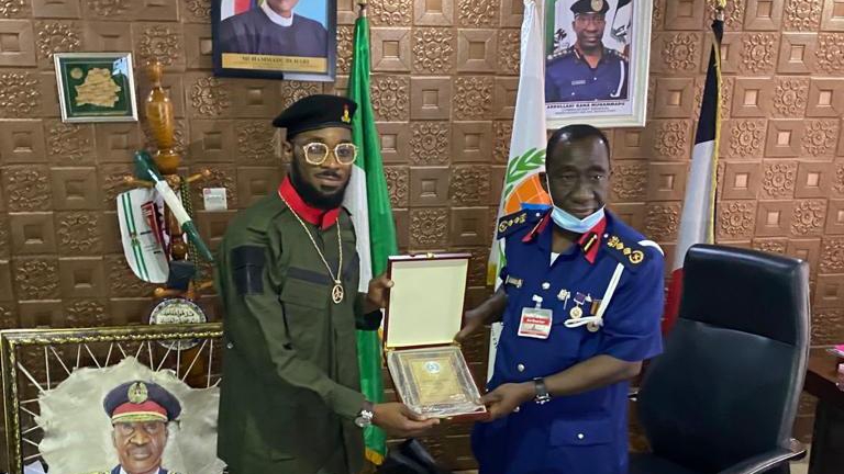 D'banj commends FG's Agro-Rangers initiative as NSCDC honors him