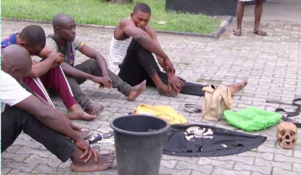 Five suspected Cultists arrested with human skulls in Cross River