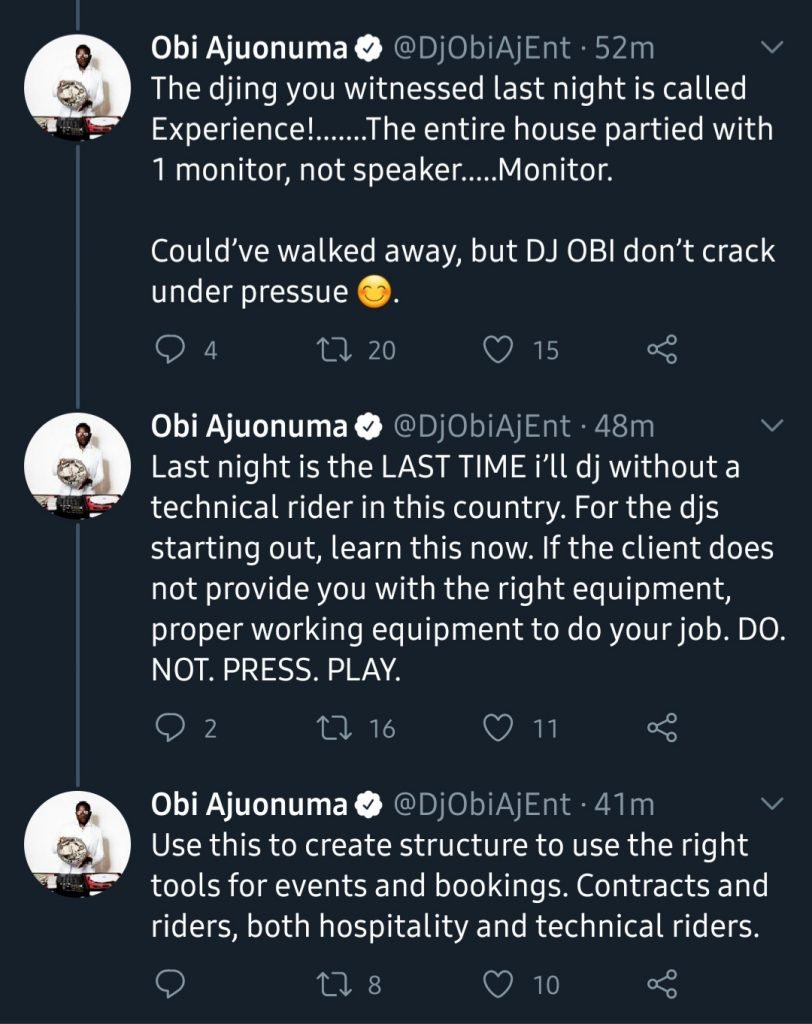 DJ Obi calls out organizers of BBNajia