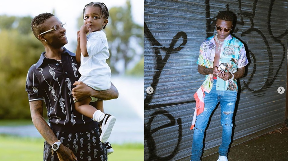 Wizkid shares intimate moment with son, Zion (Photos)