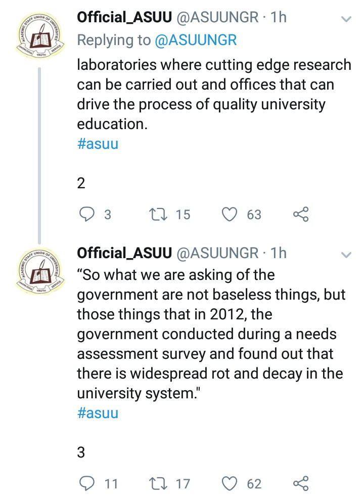 Nigerian students blast ASUU after union president requested for their support