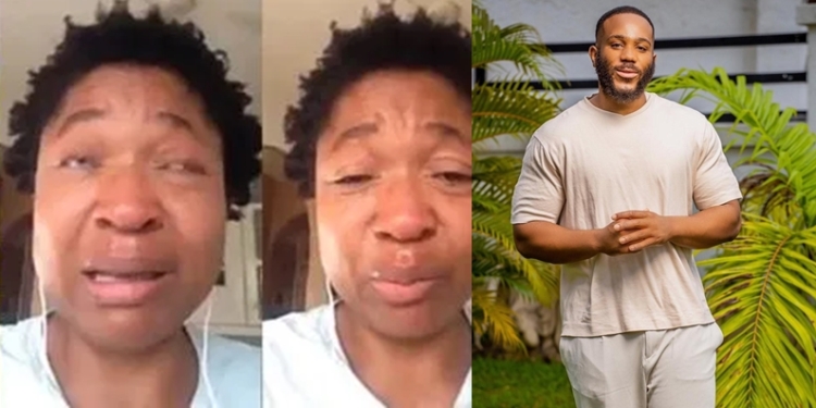 BBNaija: Kiddwaya's mom breaks down in tears as she begs fans to vote for her son (Video)