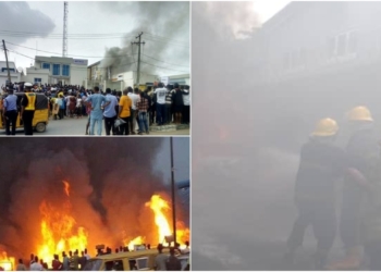 Fire Guts Access Bank In Victoria Island, Lagos (Video)