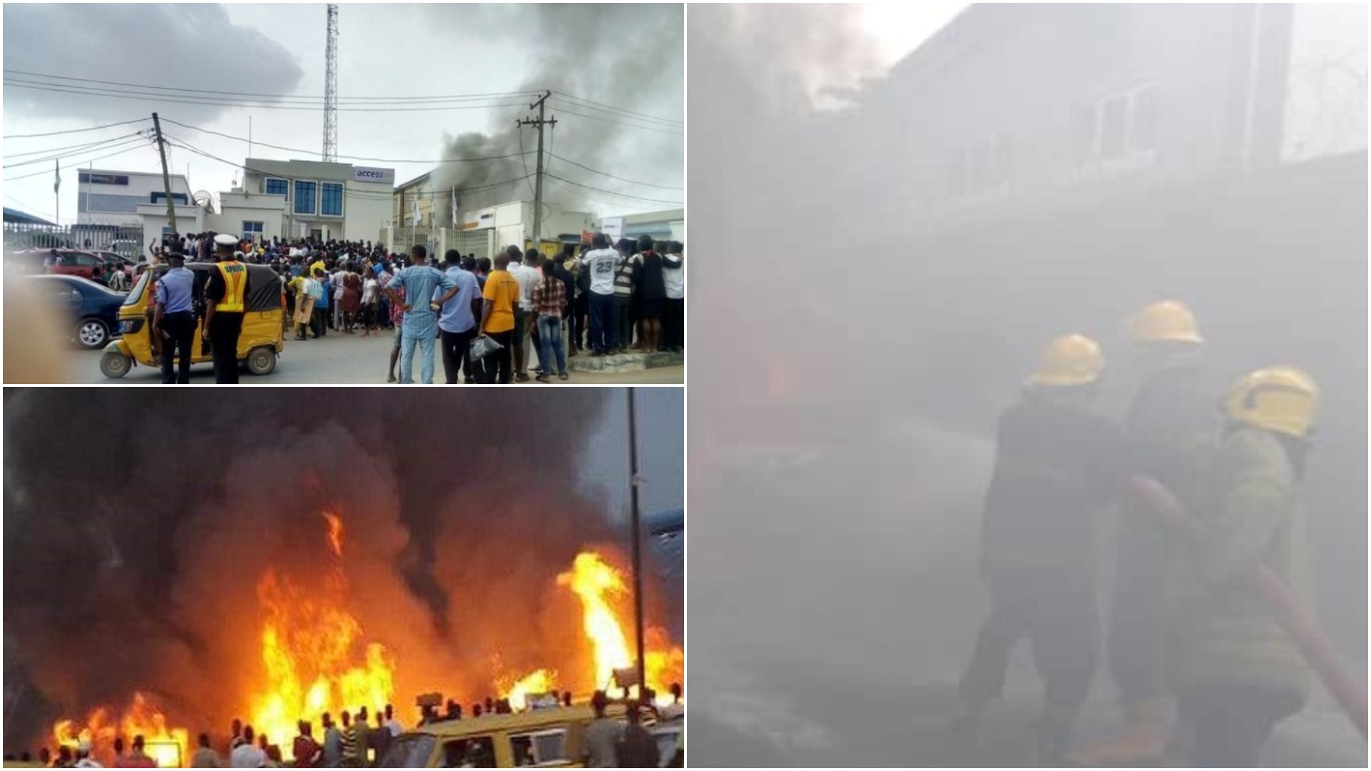 Fire Guts Access Bank In Victoria Island, Lagos (Video)