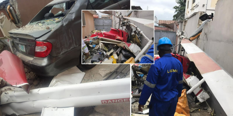 At least 3 confirmed dead in Lagos helicopter crash (photos)