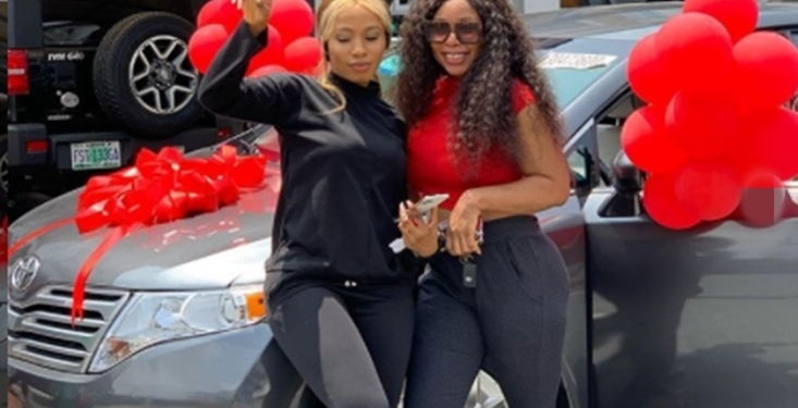 BBNaija star, Mercy Eke gifts her sister a car on her birthday (photos)