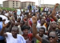 File Image: Cross Section Of Polytechnic Students Protesting Over HND/BSc Dichotomy