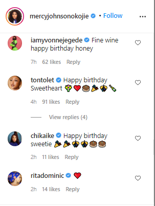 Nollywood stars celebrate actress, Mercy Johnson as she clocks 36