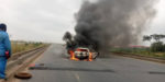 Woman escape death as car guts fire on Lagos/Ibadan Expressway