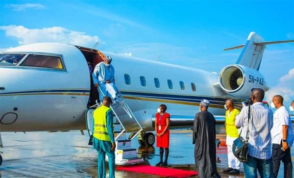 PHOTO: Billionaire Prince Arthur Eze praises Buhari as he makes first flight ahead of reopening of Enugu