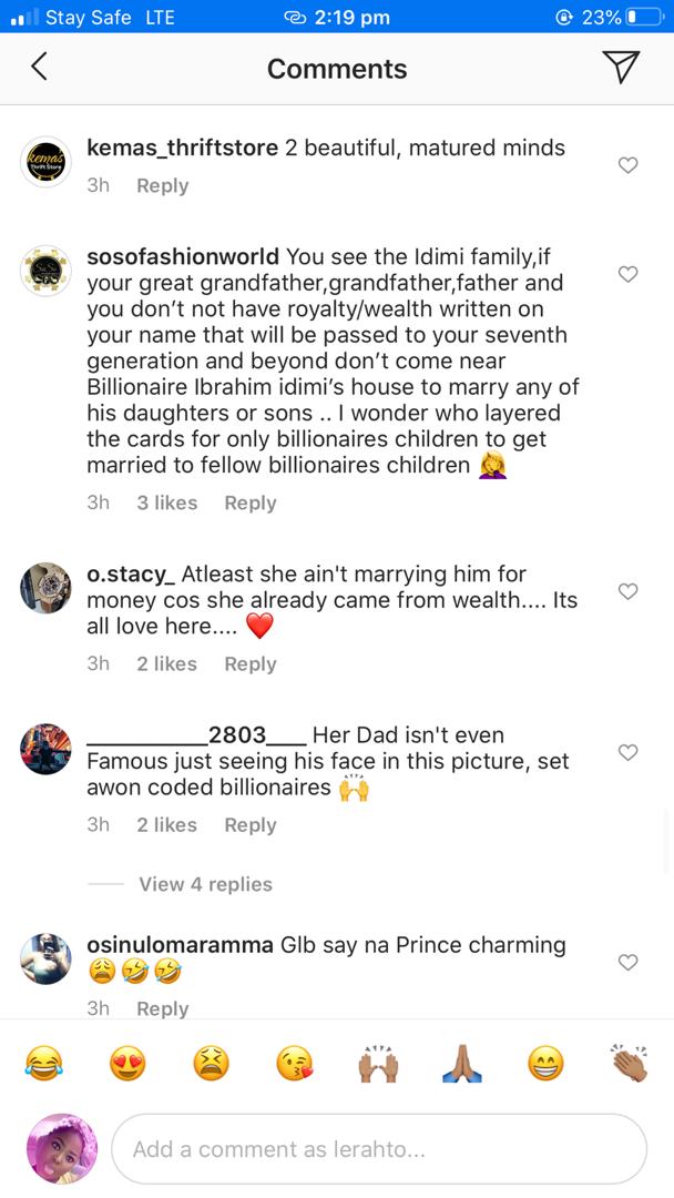 Nigerians react as billionaire's daughter, Adama Indimi is set to marry someone old enough to be her father