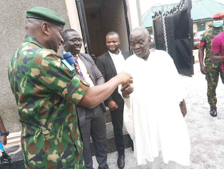 Army Chief donates 3-bedroom bungalow to 85-year-old war veteran