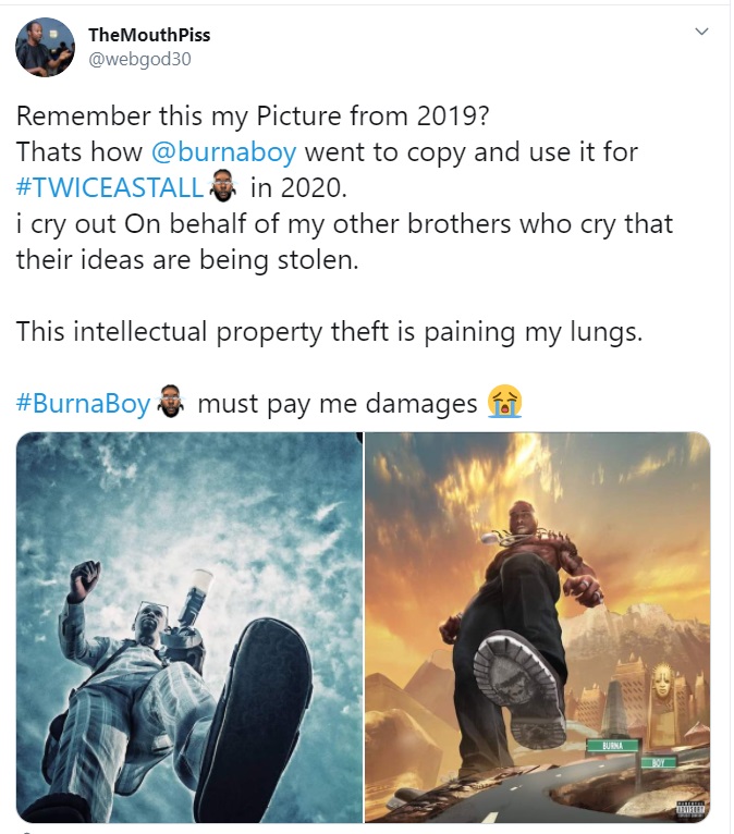 Photographer accuses Burnaboy of intellectual property theft