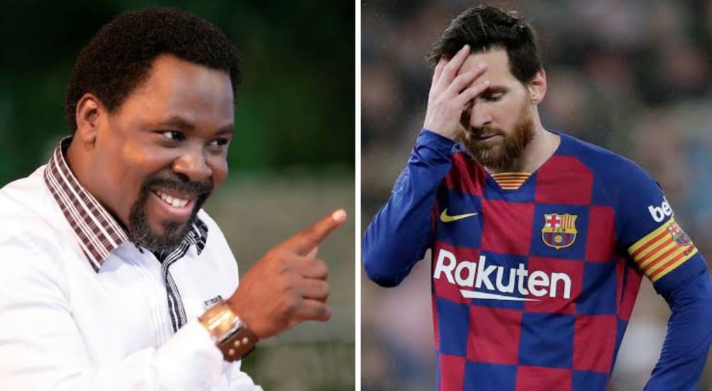 T.B Joshua sends message to Messi as player unlikely to change mind on exit at Barcelona