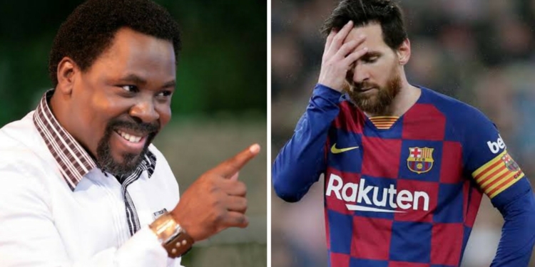 T.B Joshua sends message to Messi as player unlikely to change mind on exit at Barcelona