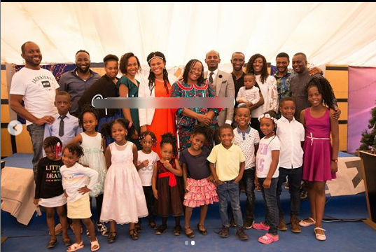 Veteran actress, Patience Ozokwor flaunts her 10 children and 14 grandchildren in new picture