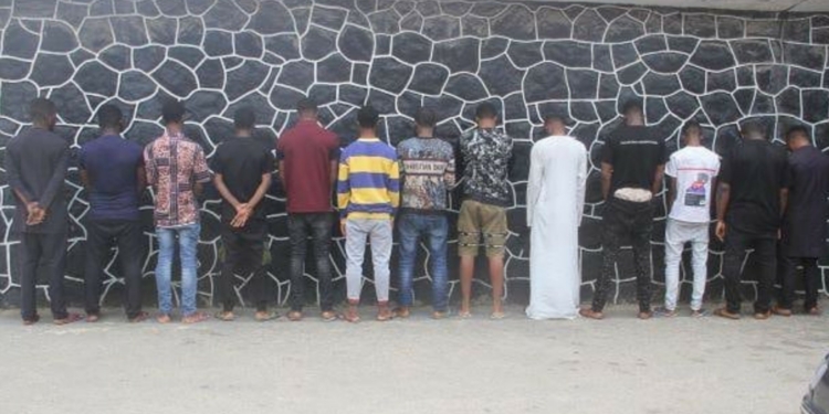 EFCC arrests 13 suspected internet fraudsters in Lagos