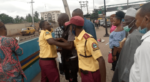Pictures of LASTMA officials fighting passengers over N100 surface