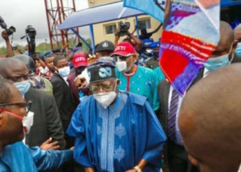 PHOTOS: Tinubu, Akande arrive Ondo for Akeredolu’s re-election campaign rally