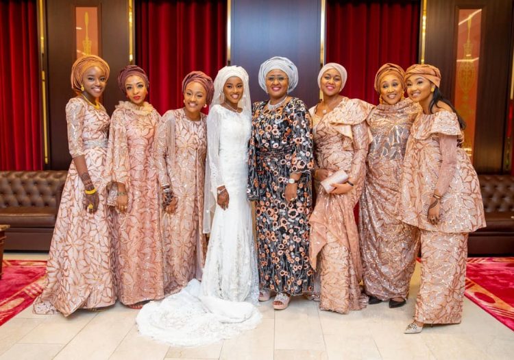VIDEO: Buhari’s daughter Hanan weds hearthrob Muhammad Turad Shaaban in first Aso Villa wedding