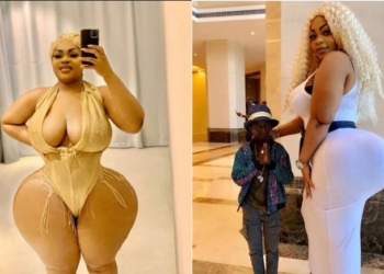 'We’ve proved size doesn’t matter’ - Curvy plus-sized model, Eudoxie Yao speaks on her love life with her small sized fiance Grand P (photos)