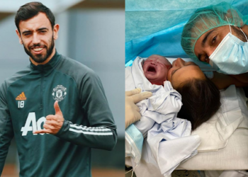 Manchester United star Bruno Fernandes welcomes baby boy