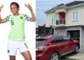 Super Falcons star, Onome Ebi shows off her newly acquired house in Lagos (photo)