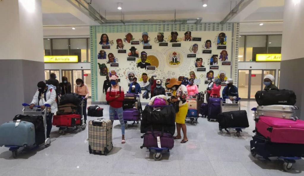 27 stranded Nigerian girls evacuated from Lebanon arrive Abuja