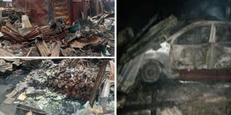 Fire destroys 8 vehicles, 10 shops at Bayelsa Mechanic Village