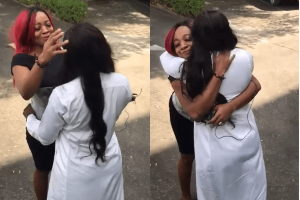 #BBNaija: Emotional moment Ka3na and Lucy met for the first time since her eviction (Video)