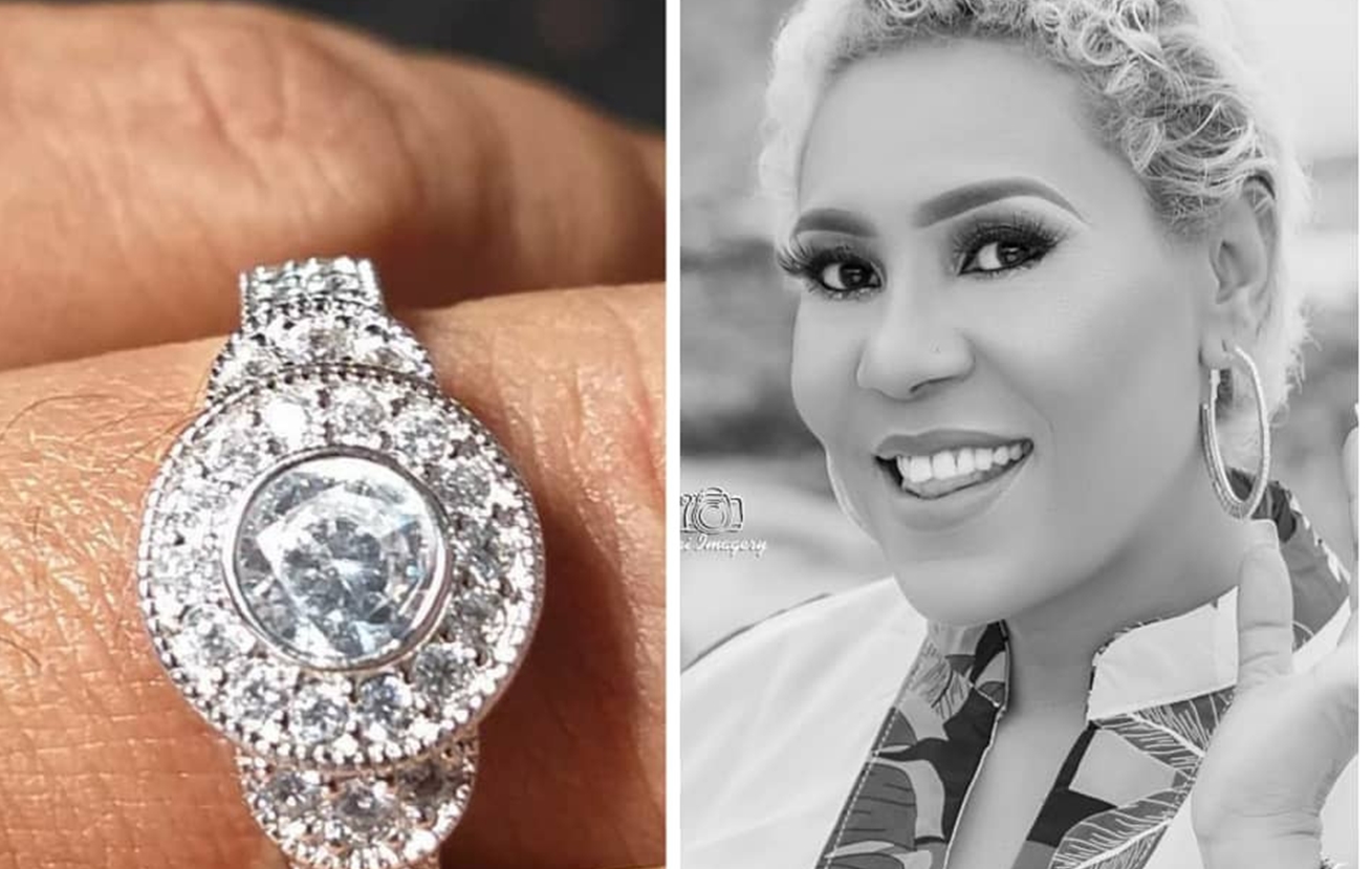 Actress Shan George gets engaged....see photo of her stunning ring