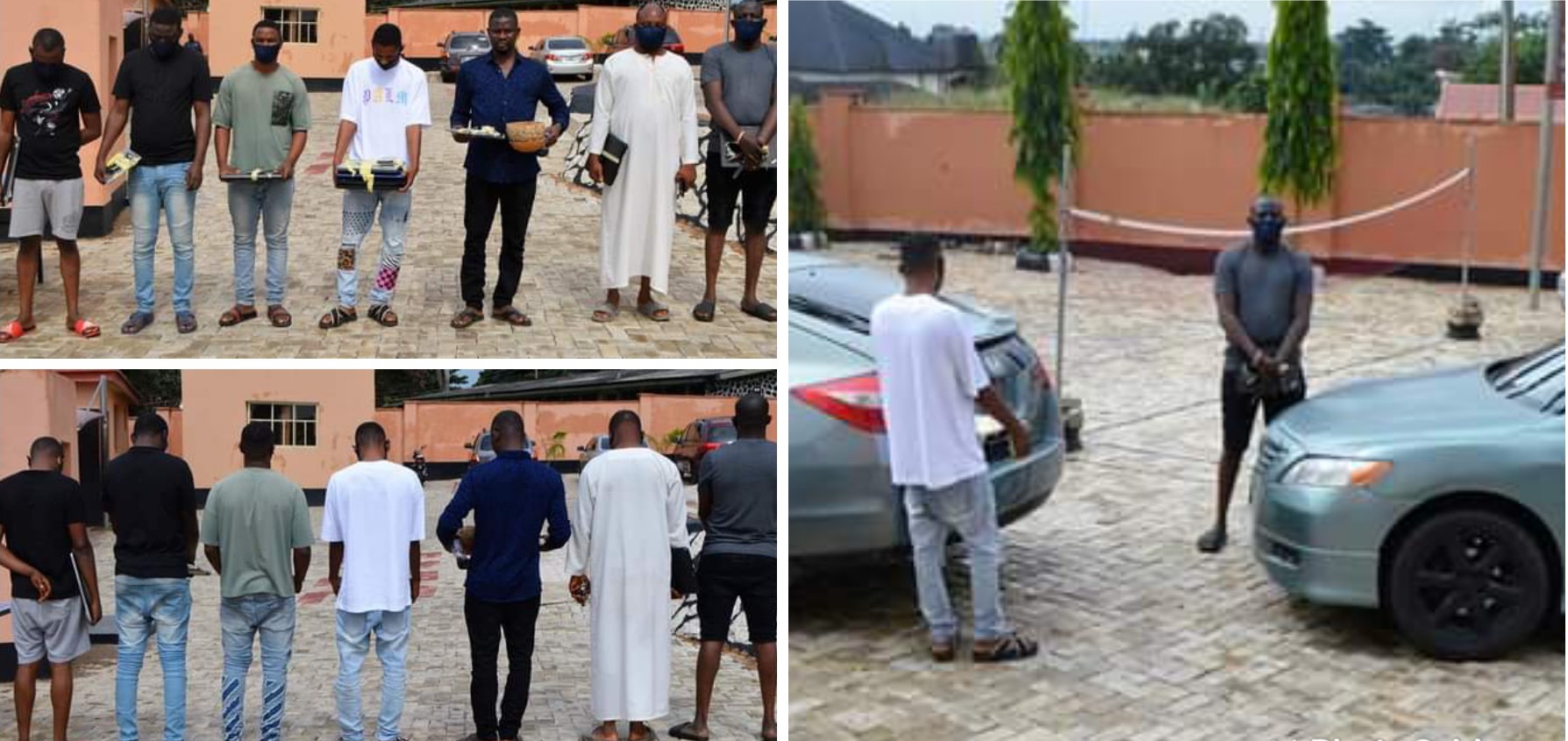 EFCC arrests brothers, three others for alleged internet fraud in Ibadan, recovers 4 cars, laptops