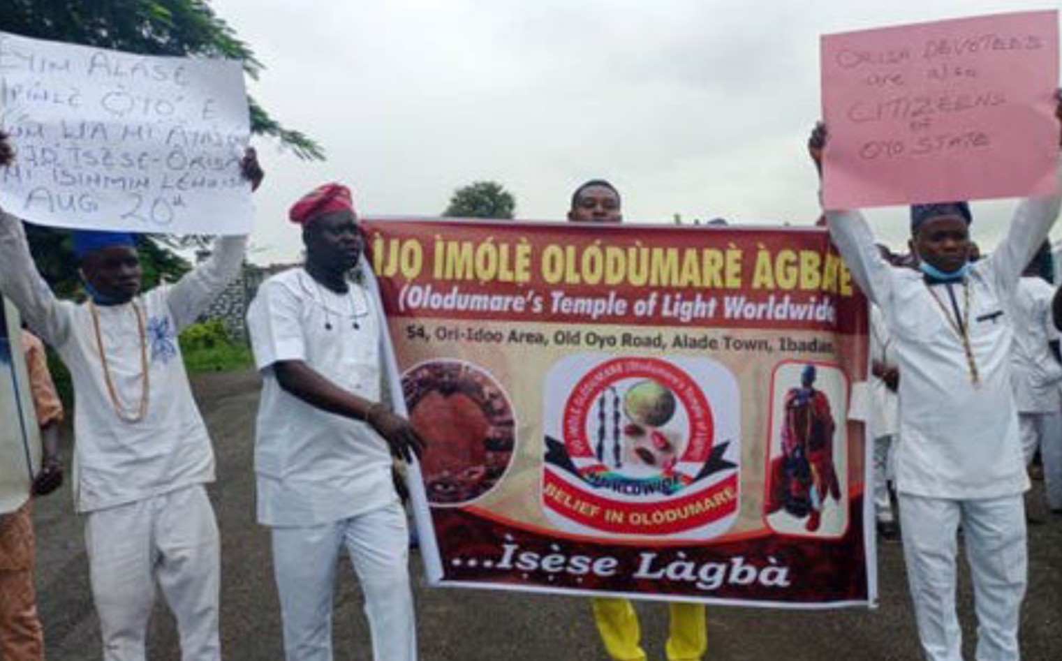 Oyo traditional worshippers stage protest to Governor’s office, lament marginalization