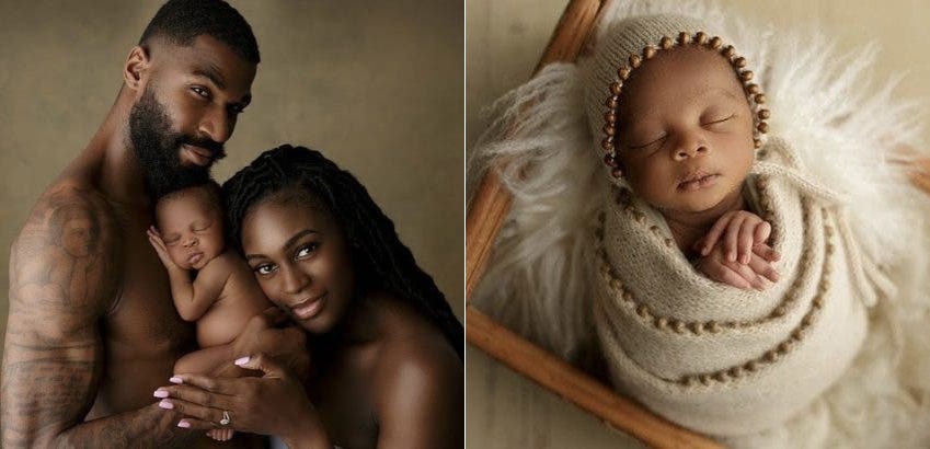 BBNaija star, Mike Edwards and wife, Perri unveil son's face in adorable  family photos