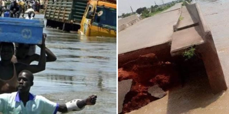 PHOTOS: Flood collapses Margai bridge in Sokoto, disconnects communities