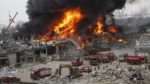 Photos: Massive fire erupts in Beirut port area, one month after explosion