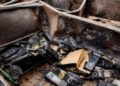Pictures of over 5100 burnt card readers for Ondo Guber election surface