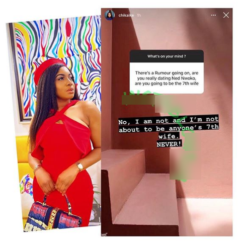 Actress, Chika Ike finally speaks on reports of 'becoming Ned Nwoko's 7th wife'