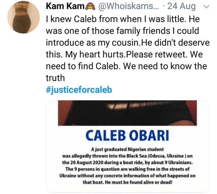 Caleb Obari found dead weeks after going missing mysteriously in Ukraine