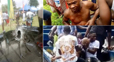 PHOTO: Burial ceremony turns bloody in Rivers State; Lawmaker, LG boss, PDP Chairman scamper for safety