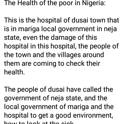 Photo: This is reportedly a functioning "hospital" in a Niger state community