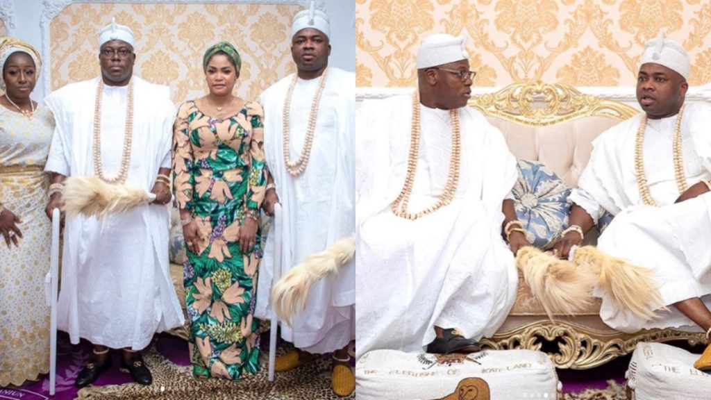 Photos : Oniru of Iru Kingdom, Gbolahan Lawal pays Oba Elegushi, Ademola Saheed a courtesy visit