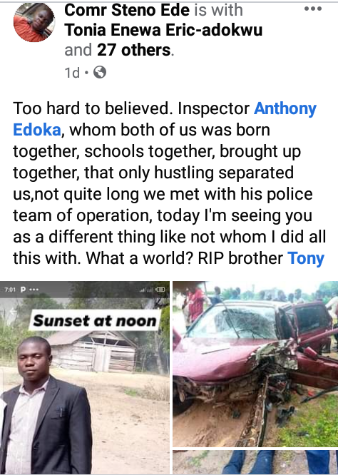 Police officer dies after car collision in Kogi