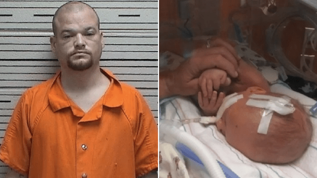Dad faces death penalty after punching pregnant wife so hard their baby died 38 days after he was born