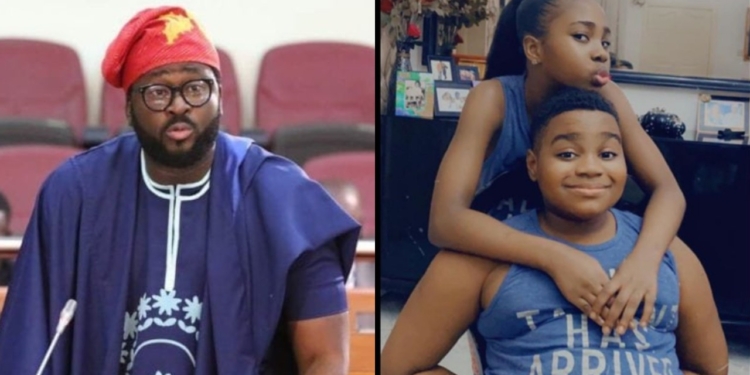 Actor and Politician, Desmond Elliot celebrates his adorable twins as they clock ten