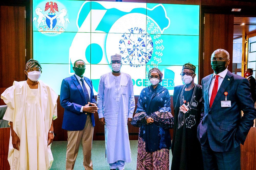 Buhari unveils nigeria @60 logo On