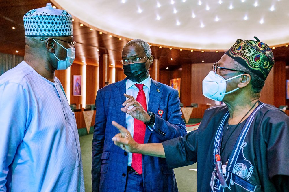 Buhari unveils nigeria @60 logo On